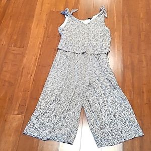 Bobeau Vicky animal print jumpsuit.